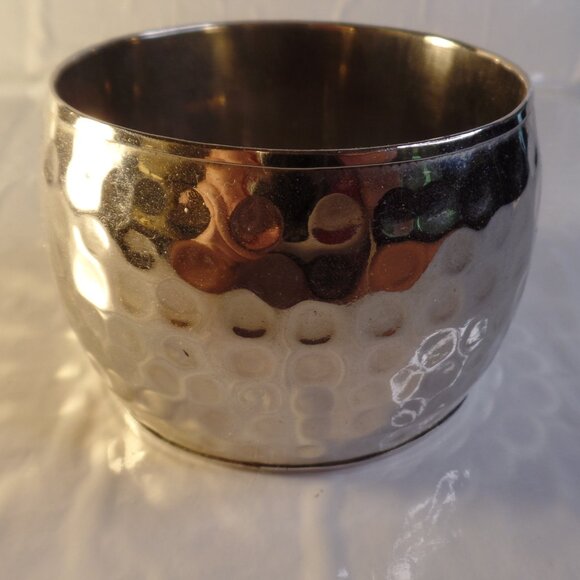 Silvertone Cuff Bracelet Apx 3" Wide Suited for a 7" Wrist or Smaller Heart Logo - Picture 4 of 7